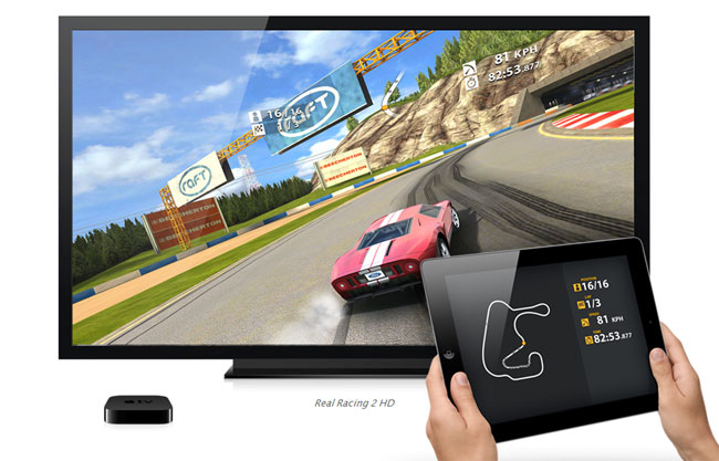 Click to enlarge AirPlay Mirroring makes Apple TV a game console