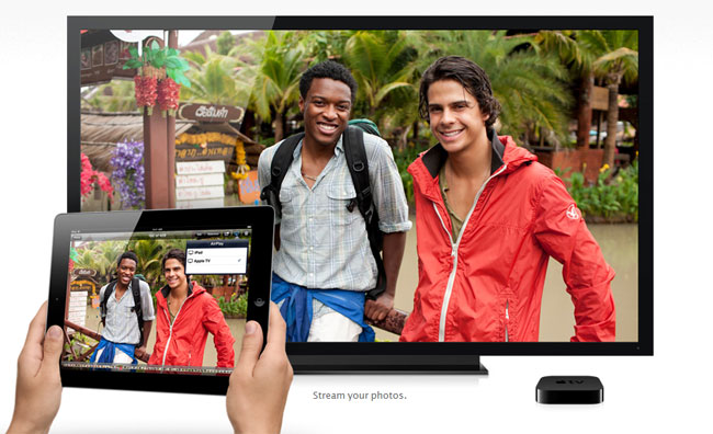Stream video, pictures og music from an Apple devices to your TV screen via AirPlay