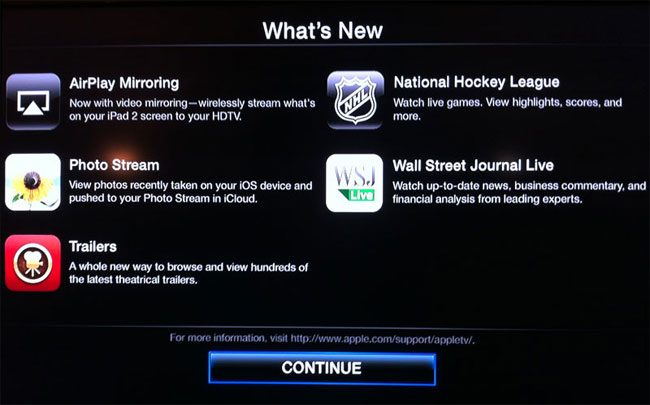 Apple TV has been updated with new features