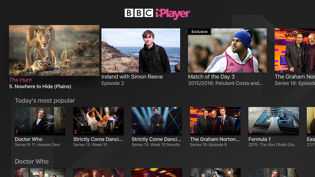 BBC iPlayer Apple TV