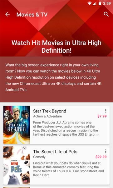 Google Play Film 4K Google Play Film 4K