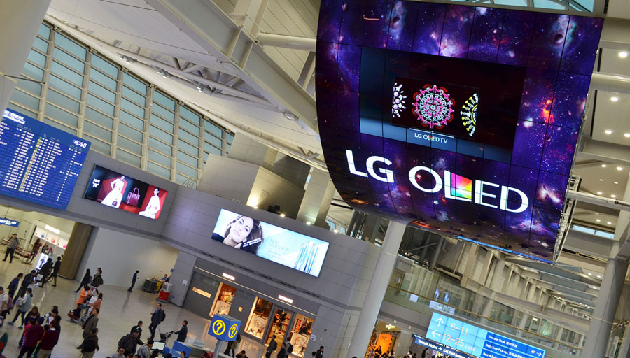 LG OLED display at Incheon