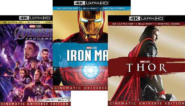 Marvel UHD Blu-ray discs