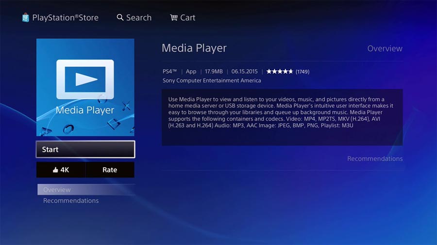 PS4 Pro Media Player PS4 Pro Media Player