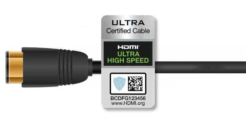 HDMI 2.1 Ultra High Speed certified logo